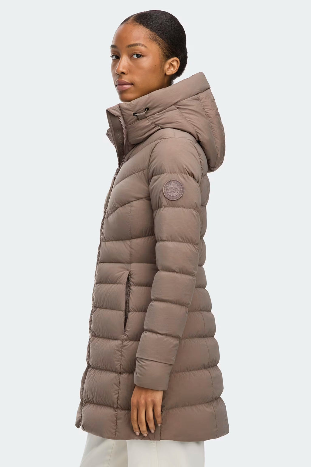 Tone-on-tone Light disc Coat